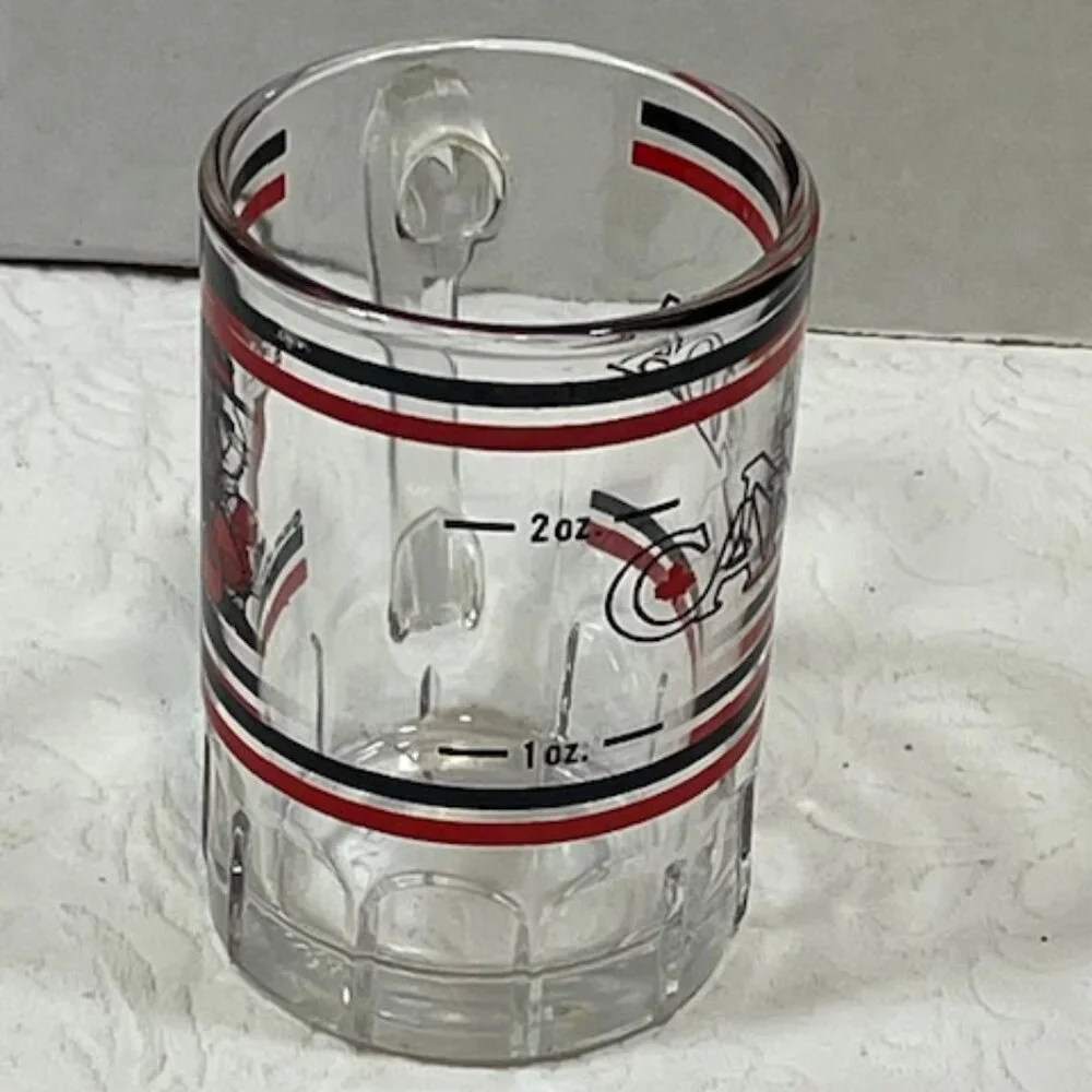 Mini-mug Shot Glass Canada Bear Mountie Red Black 2oz France
